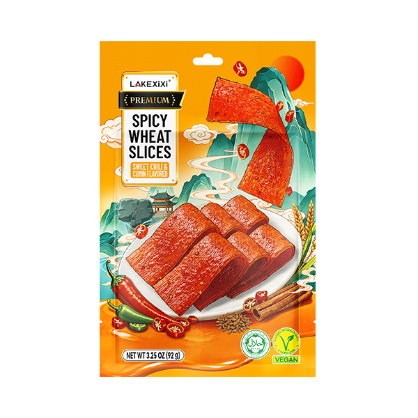 SPICY WHEAT SNACK SLICES — SWEET CHILI & CUMIN FLAVOR